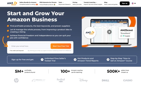 AMZScout landing page