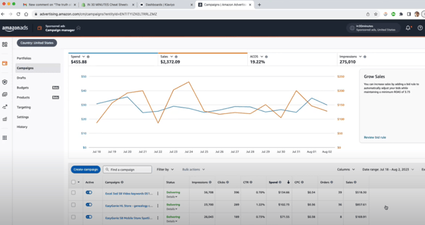 Amazon Seller Central Console