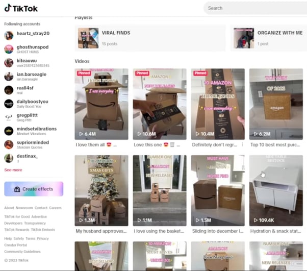 Amazon affiliate marketing on TikTok