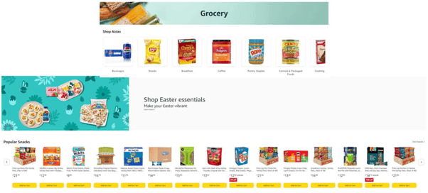 Amazon grocery sample