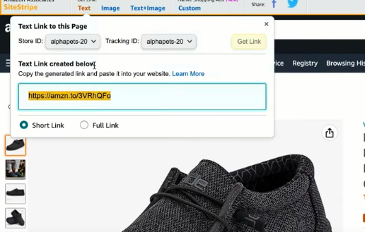 Amazon product link sharing for Amazon affiliate