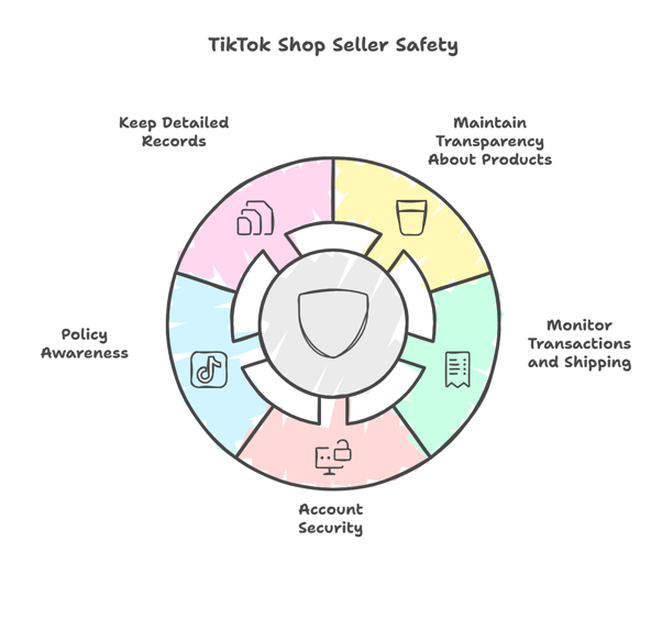 An infographic on tips for sellers to stay safe