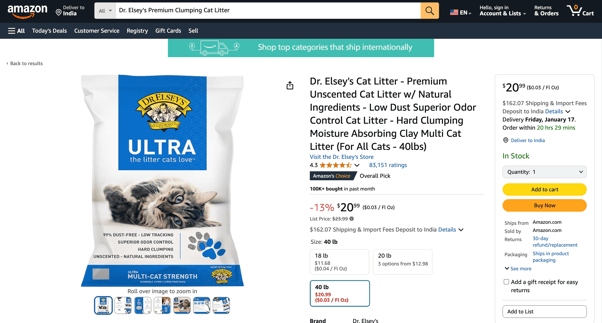 Dr. Elsey’s Premium Clumping Cat Litter