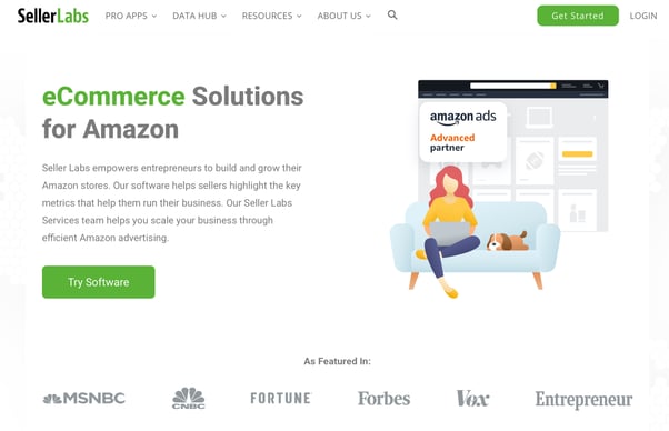 Seller Labs landing page