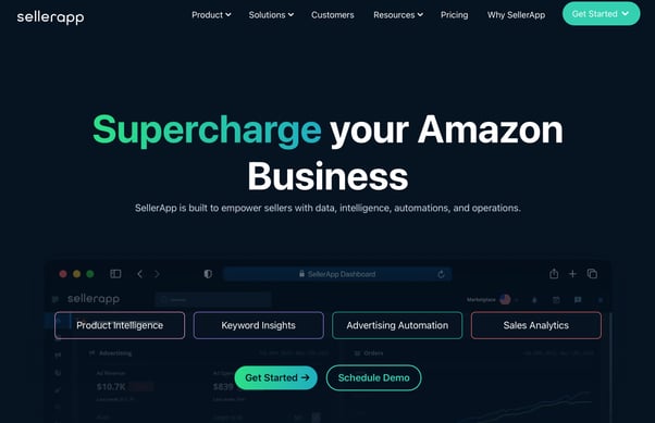 SellerApp landing page