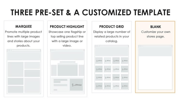Three Preset and A Customized Store Template