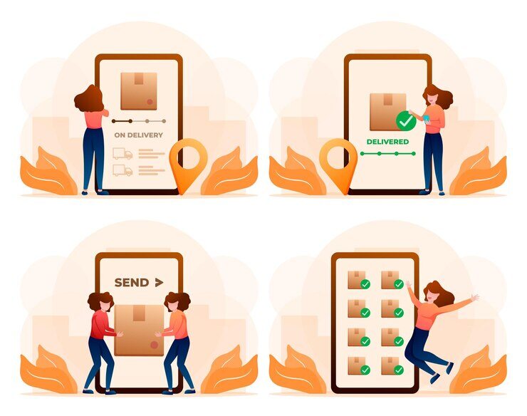 An Amazon selling guide featuring icons that represent e-commerce concepts.